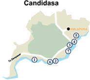 Candi Dasa Map